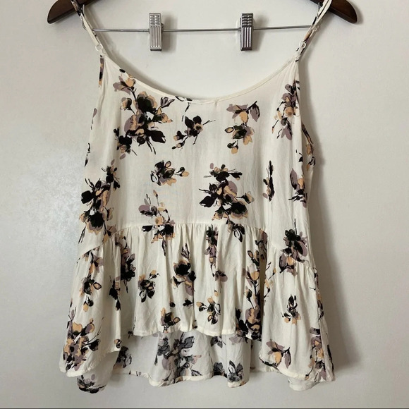 FULL TILT Floral Patterned Cropped Tank Spaghetti Strap Womens Size Small - Picture 5 of 11